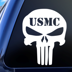 Punisher USMC Military Marine Corps Vinyl Car Decal Sticker