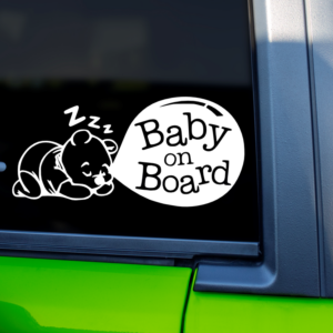 Winnie The Pooh Baby On Board Vinyl Car Decal Sticker