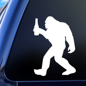 Big Foot With Beer Funny Sasquatch Vinyl Car Decal Sticker