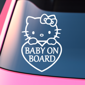 Hello Kitty Baby On Board Vinyl Car Decal Sticker