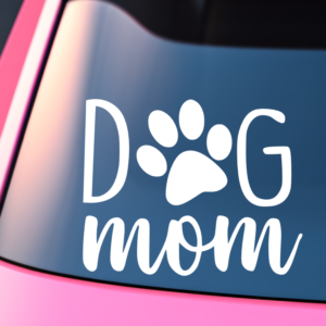 Dog Mom Vinyl Car Decal Sticker