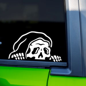 Sketchy Tank Peeking Vinyl Car Decal Sticker