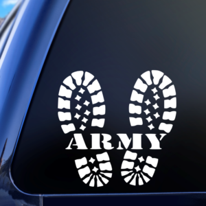 Army Military Boots Vinyl Car Decal Sticker