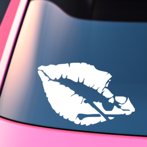 Kiss Of Death Lips Vinyl Car Decal Sticker