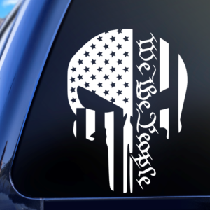 We The People Punisher Flag Vinyl Car Decal Sticker
