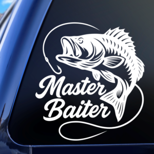 Master Baiter Funny Fishing Vinyl Car Decal Sticker