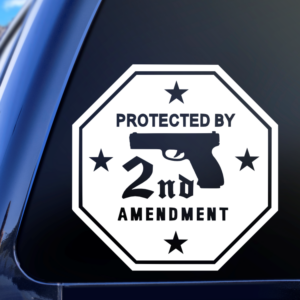 Protected By 2nd Amendment  Vinyl Car Decal Sticker