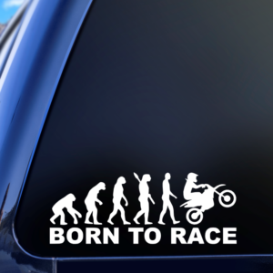 Born To Race Motocross Evolution Vinyl Car Decal Sticker