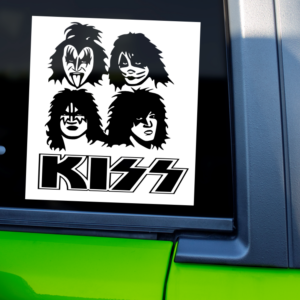 KISS Rock Band With Faces Vinyl Car Decal Sticker