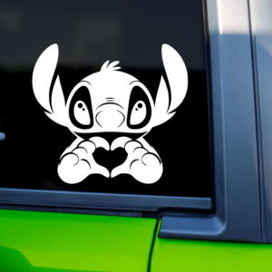 Stitch Heart Vinyl Car Decal Sticker