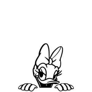 Daisy Duck Peeking  Vinyl Car Decal Sticker