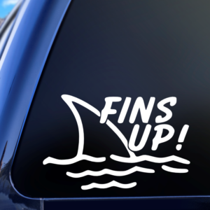 Fins Up Jimmy Buffet Vinyl Car Decal Sticker