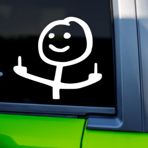 Funny Car Fuck You Meme Vinyl Car Decal Sticker