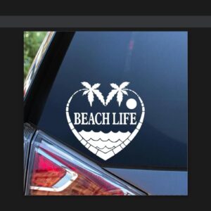 Beach Life vinyl decal sticker for cars trucks and windows