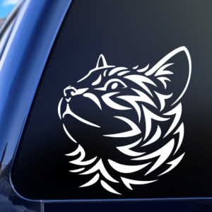 Tribal Cat Car Decal Sticker