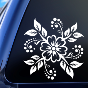 Flower Swirl Car Decal Sticker