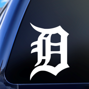 Old English D Detroit Tigers Baseball Car Decal Sticker