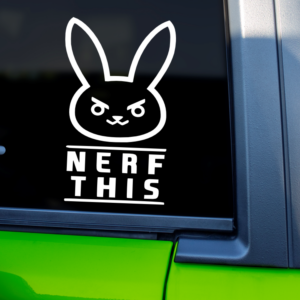 DVA Overwatch Bunny Nerf This Vinyl Car Decal Sticker