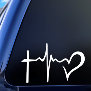 Christian Lifeline Faith Symbol Vinyl Car Decal Sticker