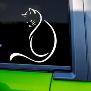 Fancy Cat Vinyl Car Decal Sticker
