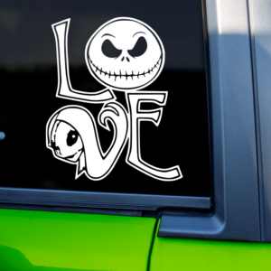 Nightmare Before Christmas Love Jack & Sally Vinyl Car Decal Sticker