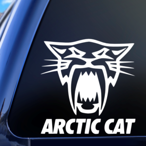 Graphics Addiction Arctic Cat Racing Car Decal Sticker for Cars Trucks SUV Van Skateboards Laptops Boats