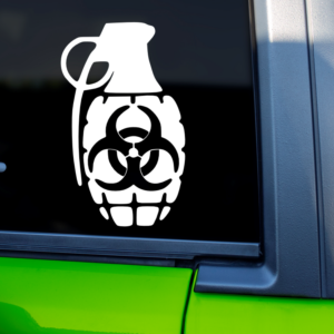 Biohazard Grenade Cars Trucks SUV Van Car Decal Sticker
