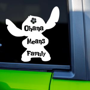 Lilo And Stitch Ohana Means Family Vinyl Car Decal Sticker