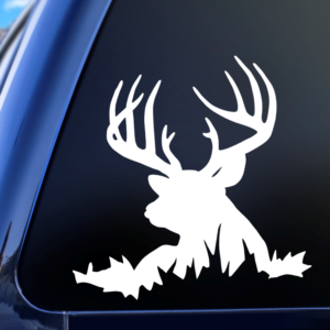 Buck Lying in Grass Car Decal Sticker