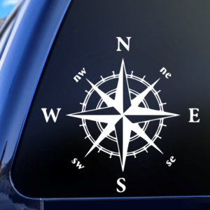 Compass Explore Wandelust Vinyl Car Decal Sticker