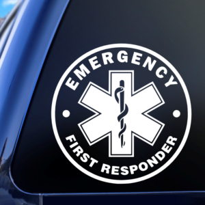 Emergency First Responder EMT Car Decal Sticker