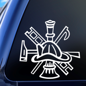Firefighter Symbol Car Decal Sticker