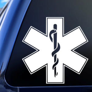 Star Of Life Emergency Medical Services Vinyl Car Decal Sticker