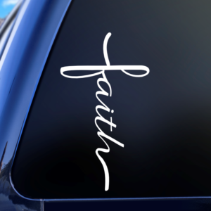 Faith Cross Car Decal Sticker