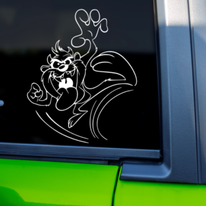 Kung Fu Taz Funny Tazmanian Devil Car Decal Sticker