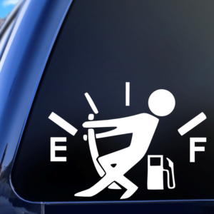 Gas Gauge Guy Funny Car Decal Sticker