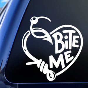 Bite Me Funny Fishing Car Decal Sticker
