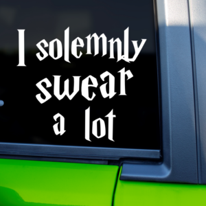 I Solemnly Swear A Lot Funny Car Decal Sticker for Boats Cars Trucks SUV Van Skateboards Laptops