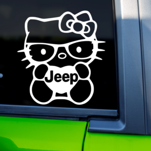 Hello Kitty Jeep Car Decal Sticker for Boats Cars Trucks SUV Van Skateboards Laptops