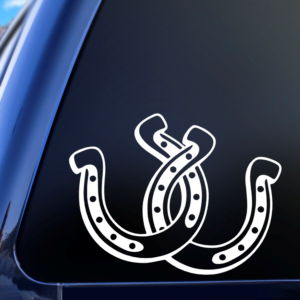 Lucky Horseshoes Car Decal Sticker for Boats Cars Trucks SUV Van Skateboards Laptops