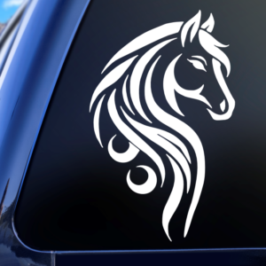 Pretty Horse Silhouette Vinyl Car Decal Sticker