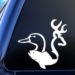 Duck Buck And Bass Hunting Fishing Outdoor Car Decal Sticker