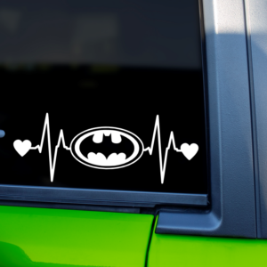 Batman Heartbeat Car Decal Sticker