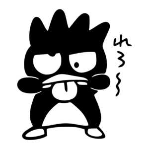 Badtz Maru Funny Face Video Game Character Car Decal Sticker
