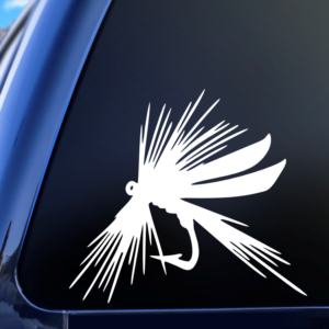 Fly Fishing Lure Car Decal Sticker for Cars Trucks SUV Van Skateboards Laptops