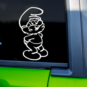 Papa Smurf Car Decal Sticker for Boats Cars Trucks SUV Van Skateboards Laptops