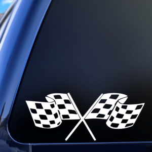 Racing Flags Car Decal Sticker for Boats Cars Trucks SUV Van Skateboards Laptops