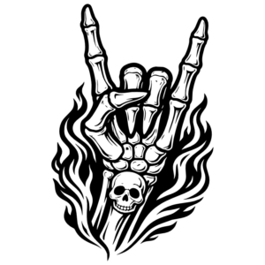 Skull Hand Skeleton Rock Hand Gothic Skull Halloween Car Decal Sticker for Boats Cars Trucks SUV Van Skateboards Laptops