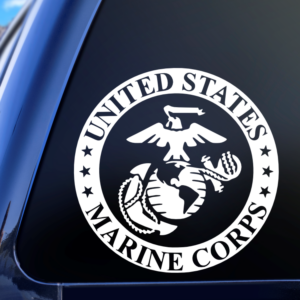 Graphics Addiction United States Marine Corps  Car Decal Sticker for Cars Trucks Tumbler SUV Van Skateboards Laptops