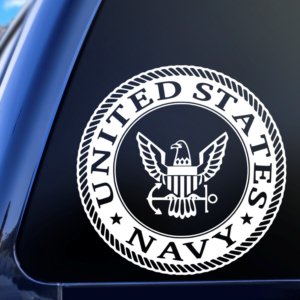 Graphics Addiction United States Navy Badge Car Decal Sticker for Boats Cars Trucks SUV Van Skateboards Laptops